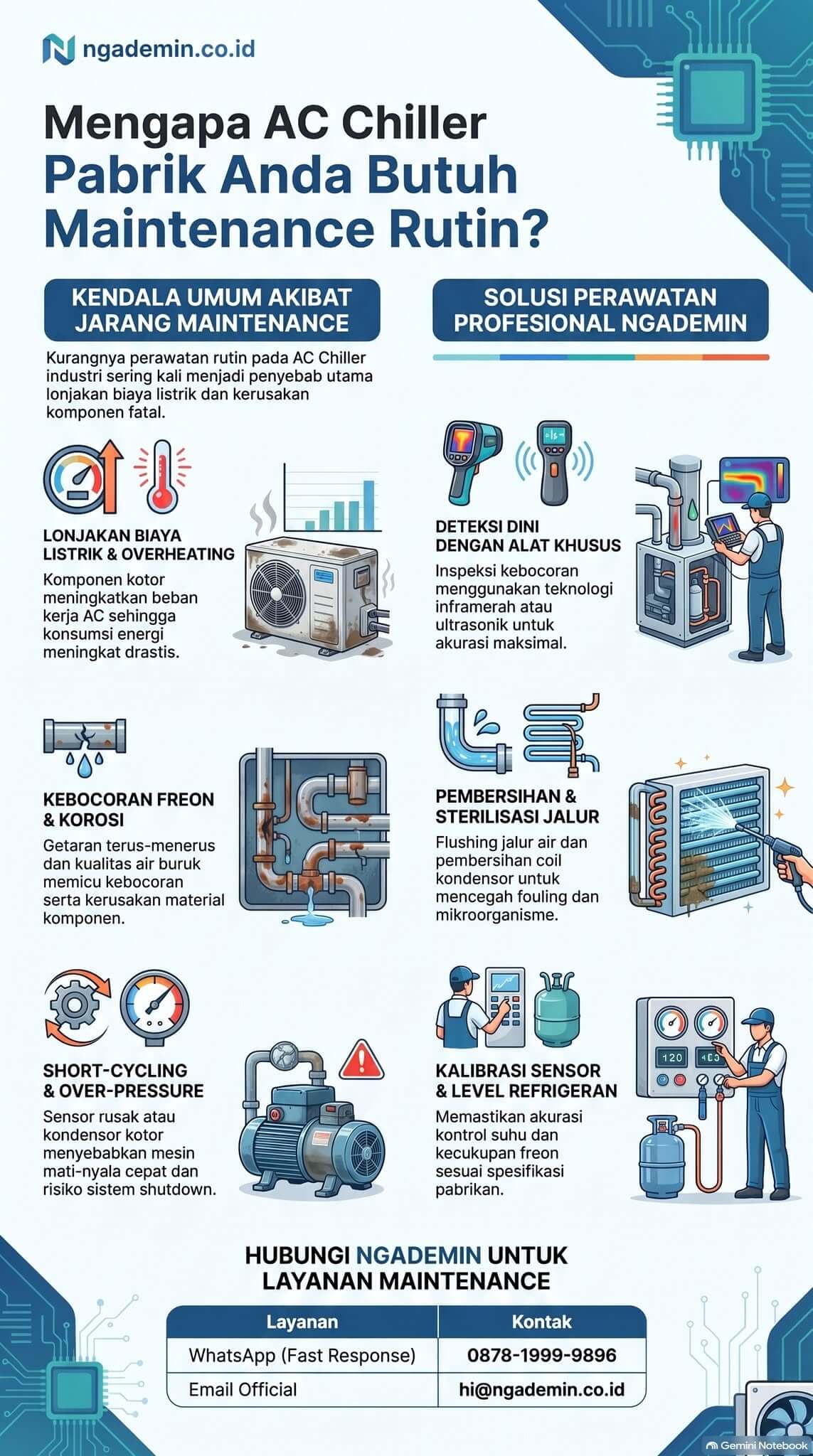 Maintenance AC Chiller Pabrik Bekasi